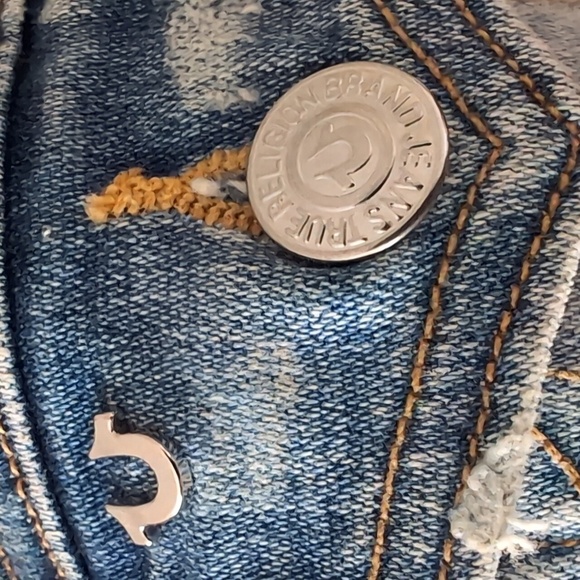 True Religion Blue Jeans Classic Distressed Style Women's Vest,Size XS. - Picture 3 of 10